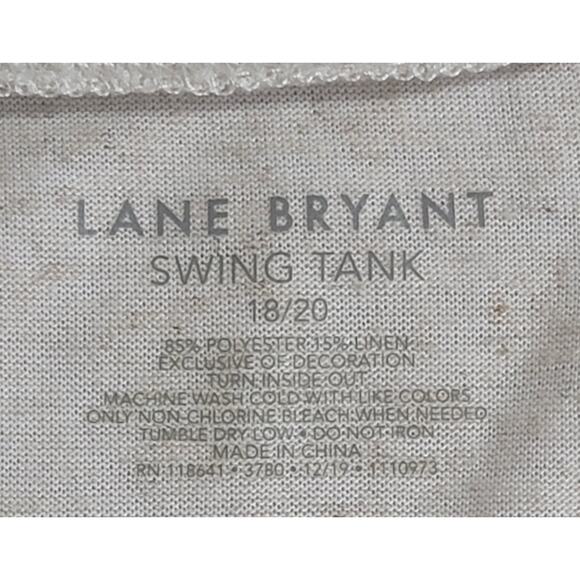 Lane Bryant Beige Heathered Slub Knit Sleeveless Top 18 20 New Without Tags Soft - Picture 4 of 4
